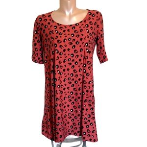 PINK ROSE CHEETAH PRINT SWING DRESS XL